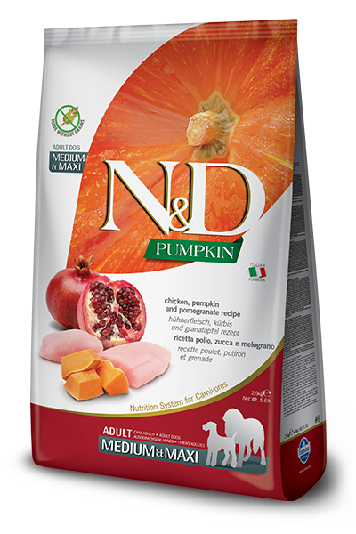 Farmina N&D Pumpkin Adult Medium & Maxi Chicken & Pomegranate