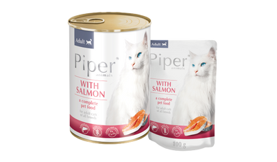 Piper Cat With Salmon Wet Food
