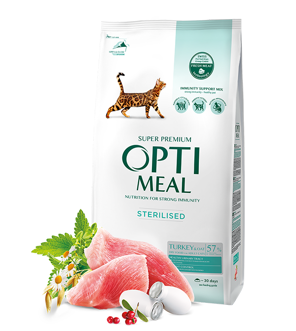 Complete Dry Pet Food For Sterilised Cats - Turkey And Oat