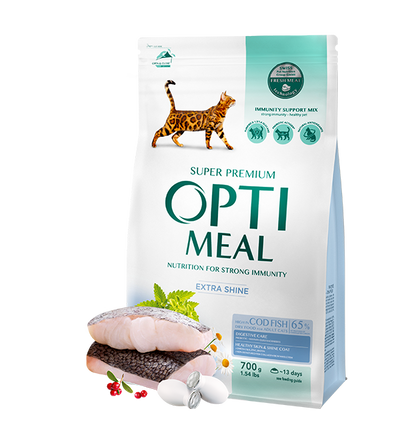 Complete Dry Pet Food For Adult Cats High In Cod Fish