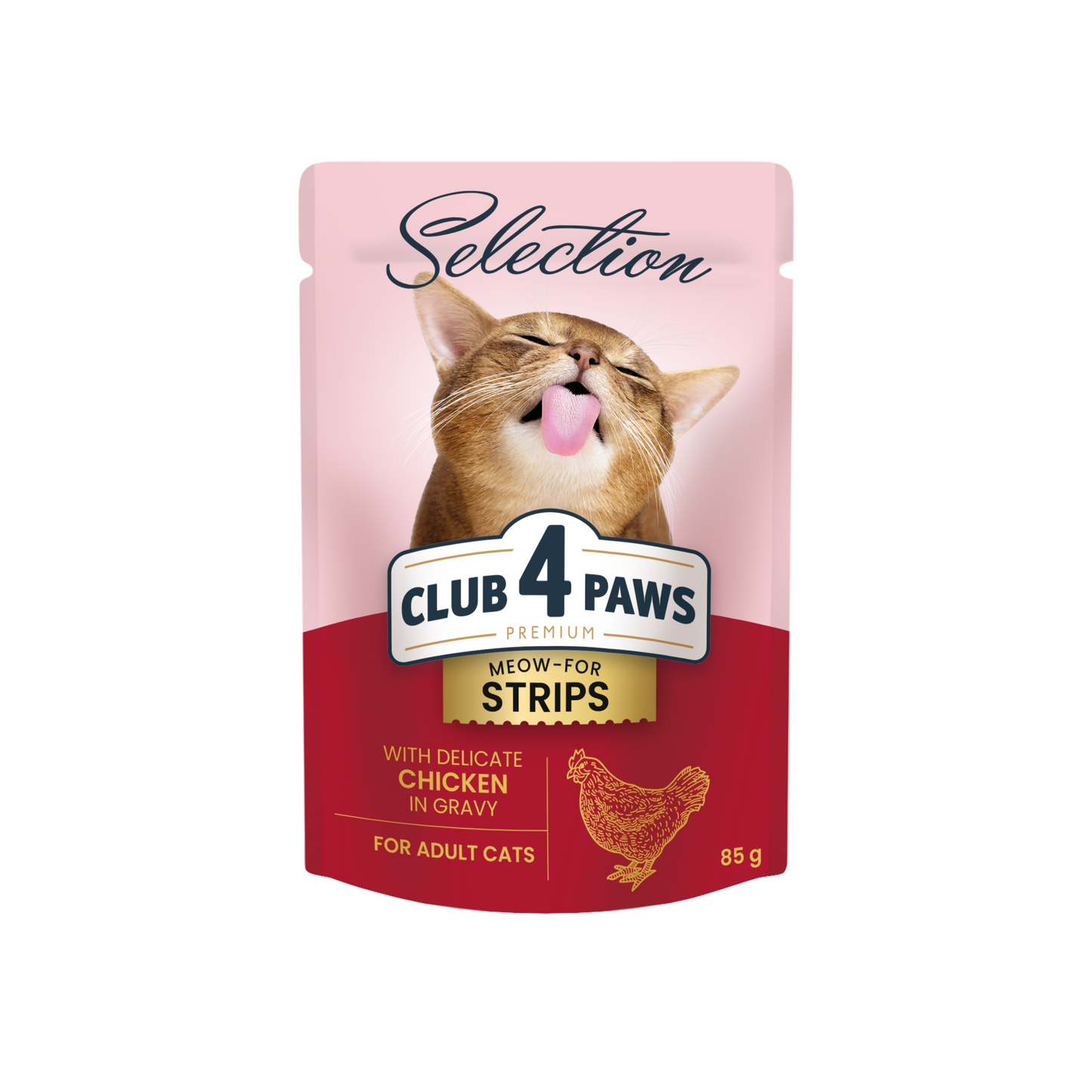 CLUB 4 PAWS Premium "Strips with Chicken in Gravy"