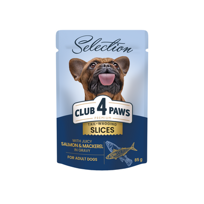 CLUB 4 PAWS Premium Plus "Slices with Salmon and Mackerel in Gravy"