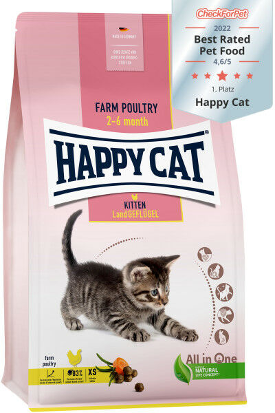 Happy Cat Young Kitten Farm Poultry