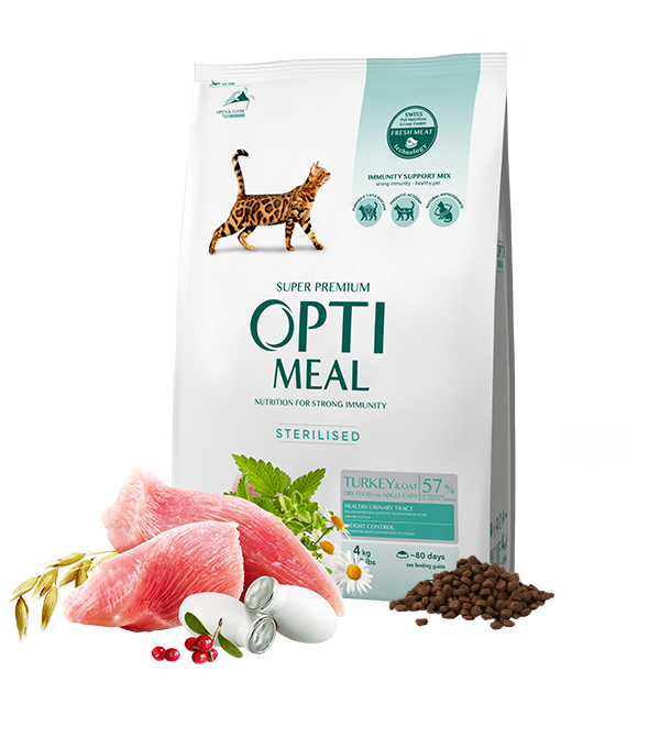 Complete Dry Pet Food For Sterilised Cats - Turkey And Oat