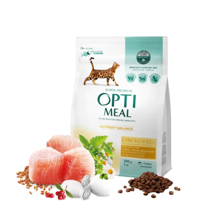 Optimeal Complete Dry Pet Food For Adult Cats - Chicken