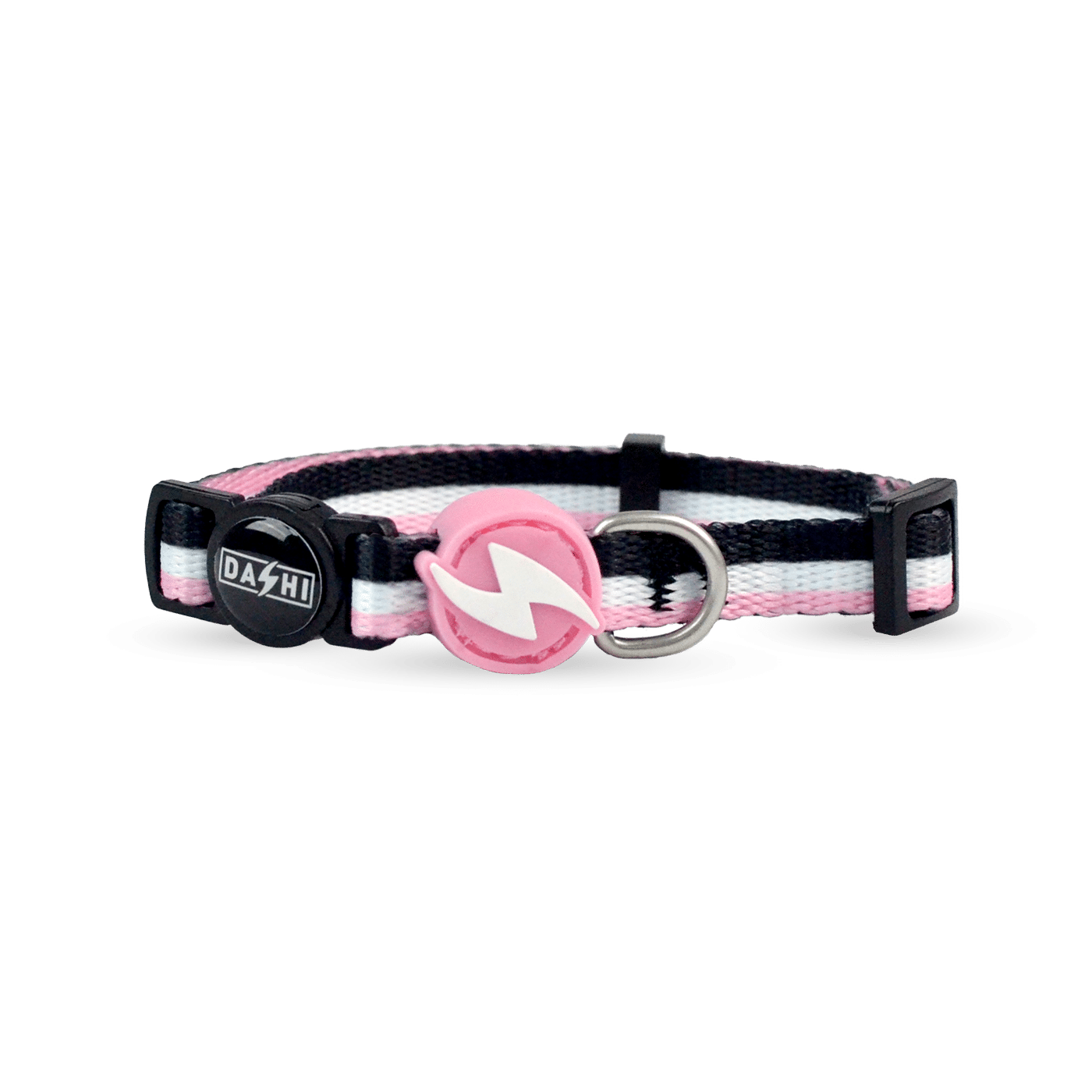 Dashi Stripes3 Pink & Black Cat Collar