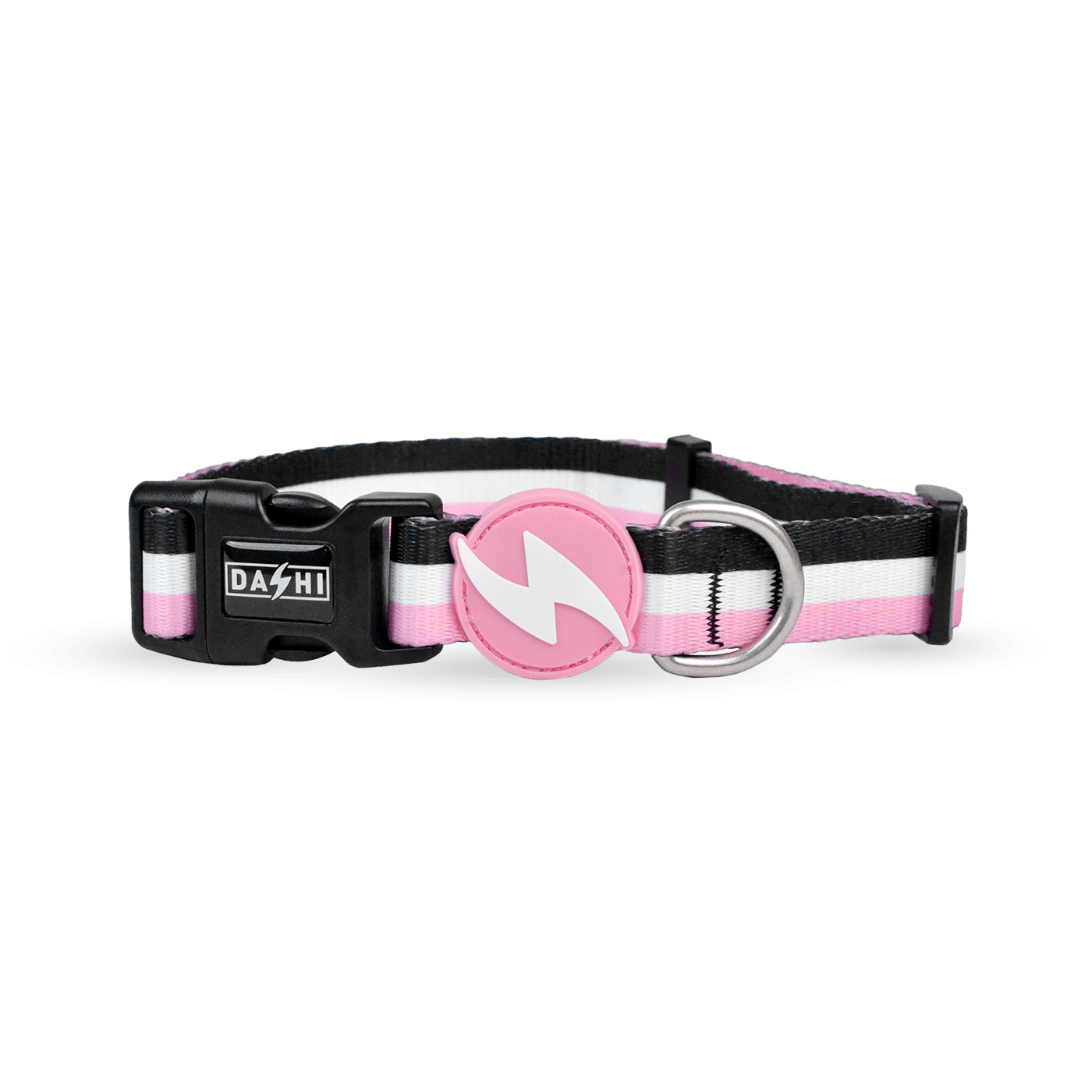 Dashi STRIPES³ Pink & Black Collar