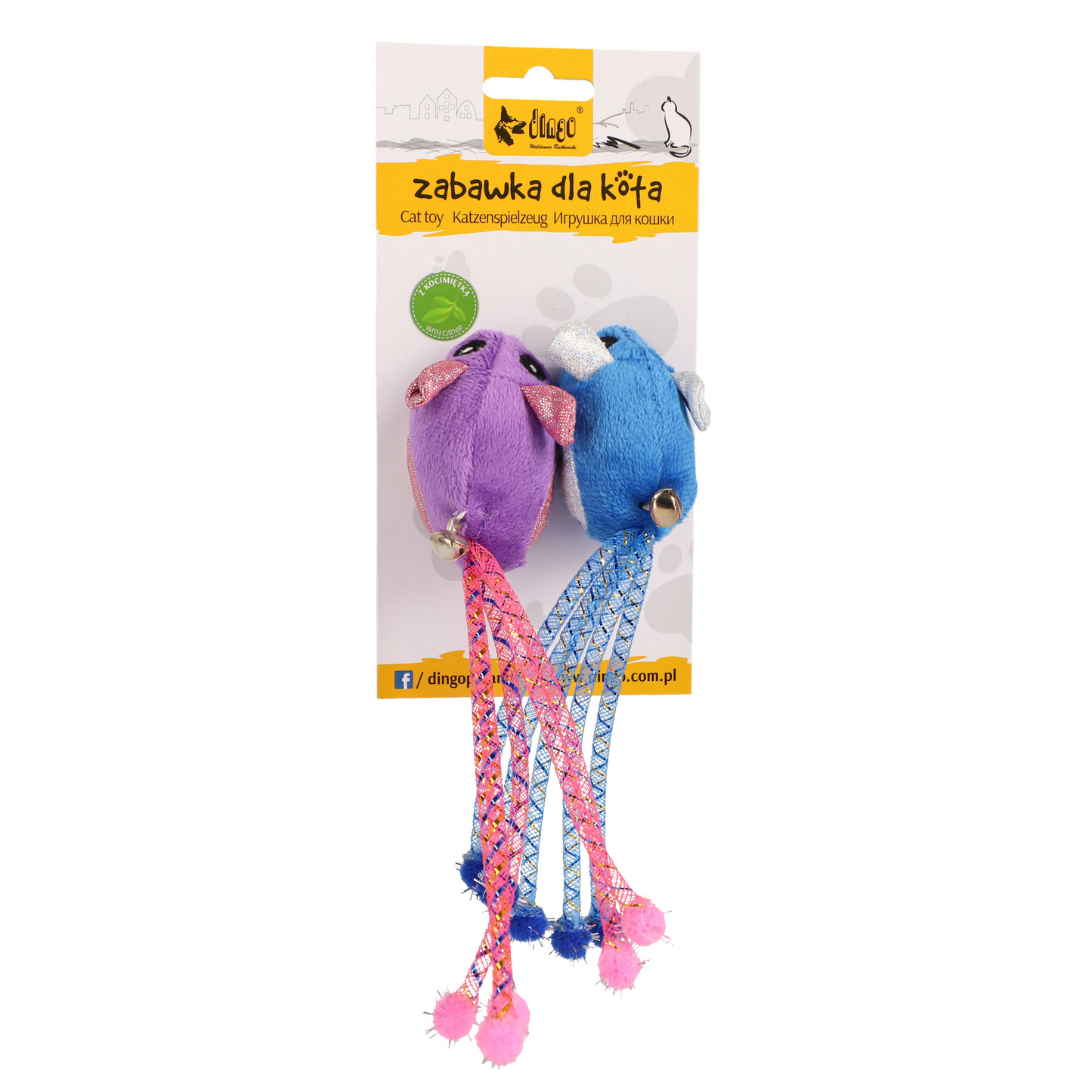 Dingo Cat Toy Mice Tota & Upek 2 Psc