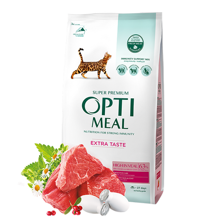 Complete Dry Pet Food For Adult Cats High In Veal