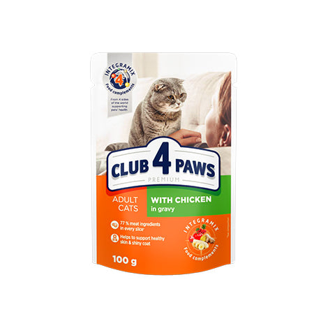 CLUB 4 PAWS Premium "With chicken in gravy"