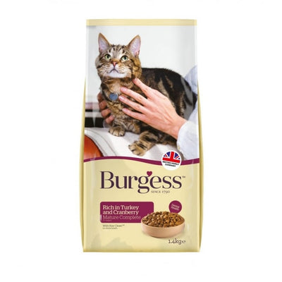 Burgess Mature Cat Food Rich In Turkey And Cranberry