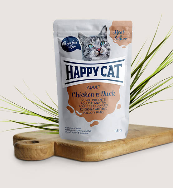 Happy Cat Meat in Sauce Adult Chicken & Duck - Targa Pet Shop