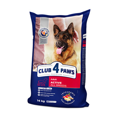 CLUB 4 PAWS  Premium "Active" Complete Dry Pet Food For Adult Active Dogs Of All Breeds
