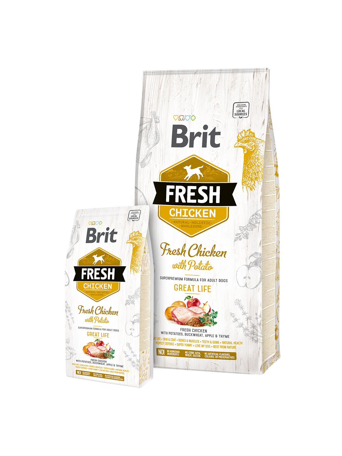 Brit Fresh Chicken with Potato Adult Great Life - Targa Pet Shop