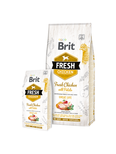 Brit Fresh Chicken with Potato Adult Great Life - Targa Pet Shop