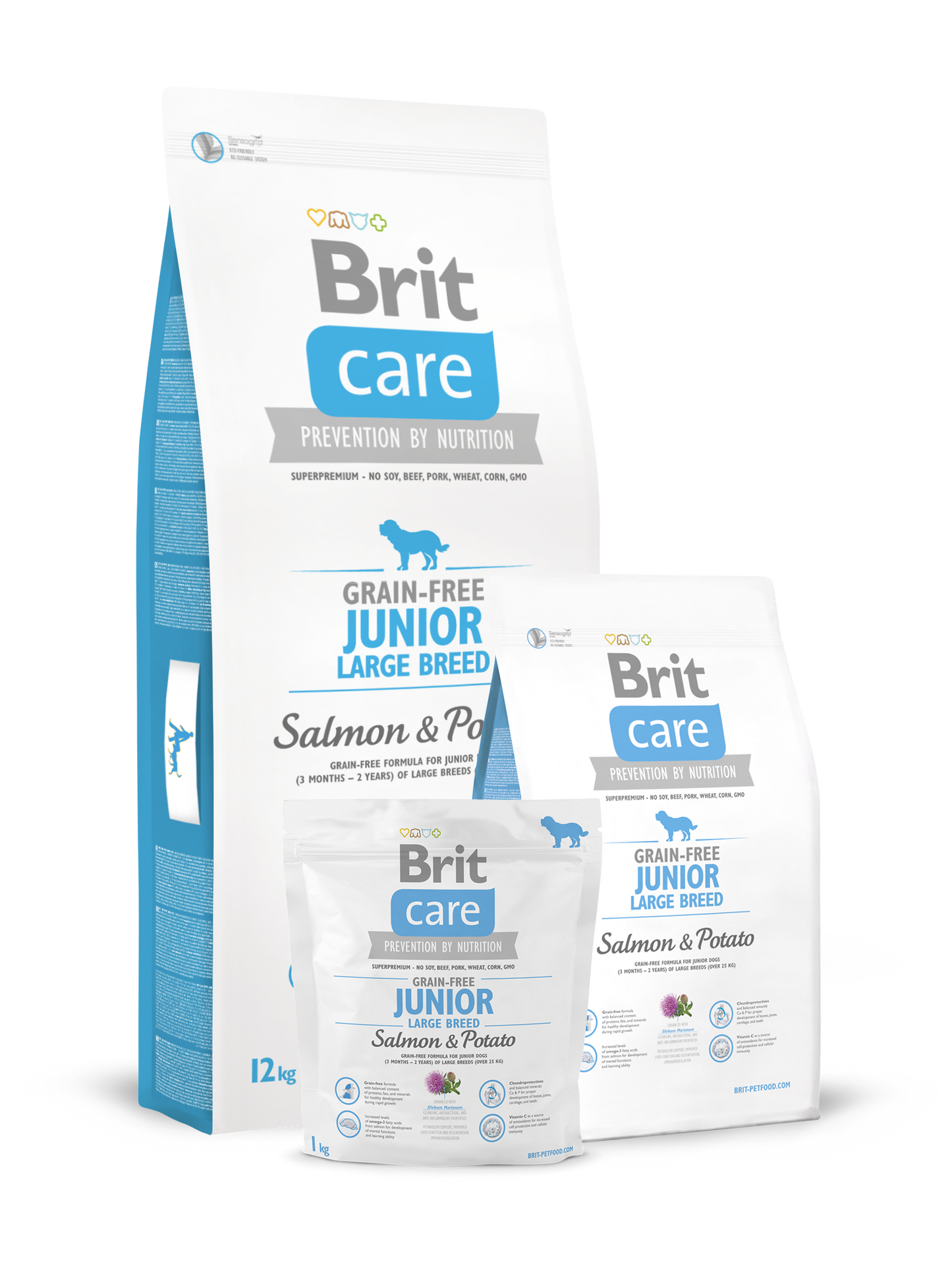 Brit Care Grain-Free Junior Large Breed Salmon & Potato - Targa Pet Shop