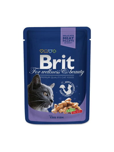 Brit Premium Cat Pouches with Cod Fish - Targa Pet Shop