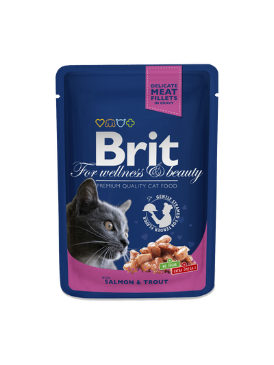 Brit Premium Cat Pouches with Salmon & Trout - Targa Pet Shop
