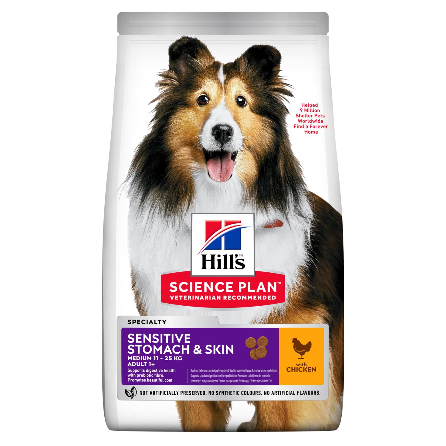HILL'S SCIENCE PLAN Sensitive Stomach & Skin Medium Adult Dog Food with Chicken - Targa Pet Shop