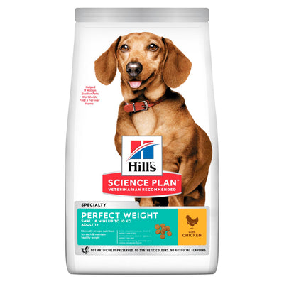 HILL'S SCIENCE PLAN Perfect Weight Small & Mini Adult Dog Food with Chicken - Targa Pet Shop